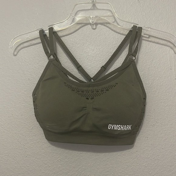 GYMSHARK ENERGY SEAMLESS GREEN SPORTS BRA - Picture 2 of 8